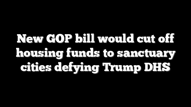 New GOP bill would cut off housing funds to sanctuary cities defying Trump DHS
