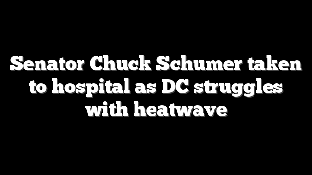 Senator Chuck Schumer taken to hospital as DC struggles with heatwave