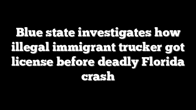 Blue state investigates how illegal immigrant trucker got license before deadly Florida crash