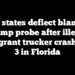 Blue states deflect blame in Trump probe after illegal immigrant trucker crash kills 3 in Florida