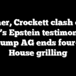 Comer, Crockett clash over Barr’s Epstein testimony as ex-Trump AG ends four-hour House grilling