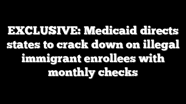 EXCLUSIVE: Medicaid directs states to crack down on illegal immigrant enrollees with monthly checks