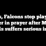 Lions, Falcons stop play and gather in prayer after Morice Norris suffers serious injury