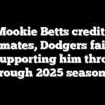 Mookie Betts credits teammates, Dodgers faithful for supporting him through rough 2025 season