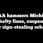NCAA hammers Michigan with hefty fines, suspensions over sign-stealing scheme
