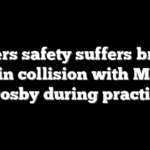 Raiders safety suffers broken leg in collision with Maxx Crosby during practice