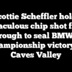 Scottie Scheffler holes miraculous chip shot from rough to seal BMW Championship victory at Caves Valley