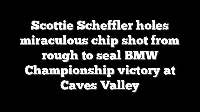 Scottie Scheffler holes miraculous chip shot from rough to seal BMW Championship victory at Caves Valley