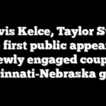 Travis Kelce, Taylor Swift make first public appearance as newly engaged couple at Cincinnati-Nebraska game