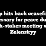 Trump hits back ceasefire not necessary for peace during high-stakes meeting with Zelenskyy