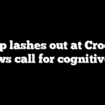Trump lashes out at Crockett, renews call for cognitive test