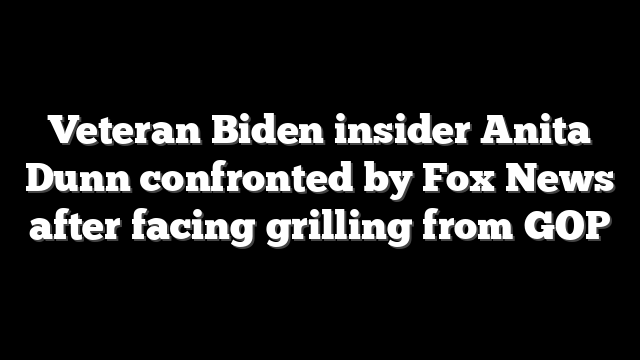 Veteran Biden insider Anita Dunn confronted by Fox News after facing grilling from GOP