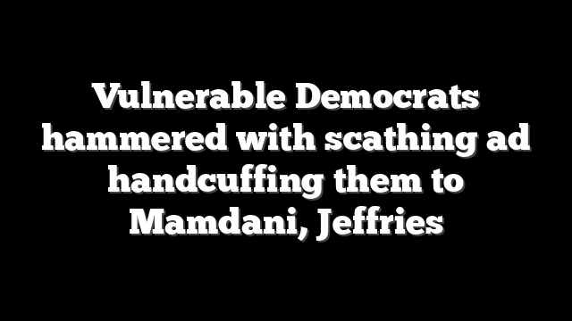 Vulnerable Democrats hammered with scathing ad handcuffing them to Mamdani, Jeffries