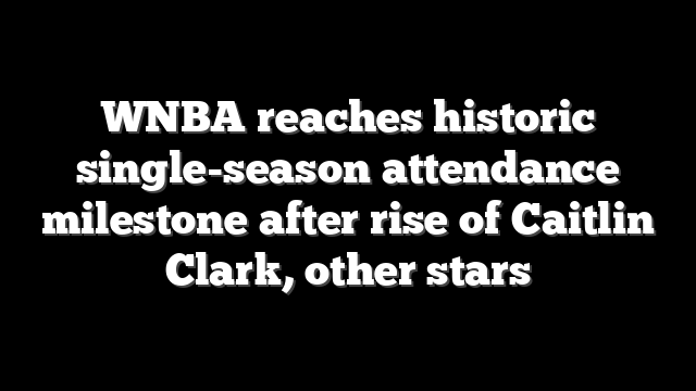 WNBA reaches historic single-season attendance milestone after rise of Caitlin Clark, other stars