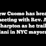 Andrew Cuomo has breakfast meeting with Rev. Al Sharpton as he trails Mamdani in NYC mayoral race