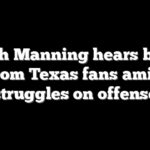 Arch Manning hears boos from Texas fans amid struggles on offense