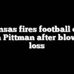 Arkansas fires football coach Sam Pittman after blowout loss