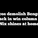 Broncos demolish Bengals to get back in win column as Bo Nix shines at home