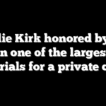 Charlie Kirk honored by 90K in one of the largest memorials for a private citizen