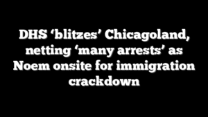 DHS ‘blitzes’ Chicagoland, netting ‘many arrests’ as Noem onsite for immigration crackdown