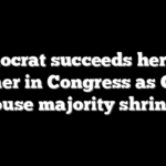 Democrat succeeds her late father in Congress as GOP House majority shrinks