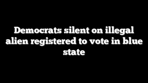 Democrats silent on illegal alien registered to vote in blue state