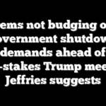 Dems not budging on government shutdown demands ahead of high-stakes Trump meeting, Jeffries suggests