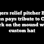 Dodgers relief pitcher Blake Treinen pays tribute to Charlie Kirk on the mound with custom hat