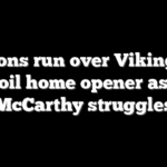 Falcons run over Vikings to spoil home opener as JJ McCarthy struggles