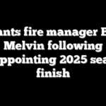 Giants fire manager Bob Melvin following disappointing 2025 season finish