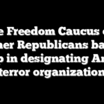 House Freedom Caucus chair, other Republicans back Trump in designating Antifa a terror organization