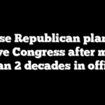 House Republican plans to leave Congress after more than 2 decades in office