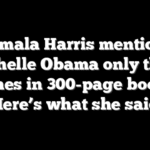 Kamala Harris mentions Michelle Obama only three times in 300-page book. Here’s what she said