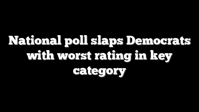 National poll slaps Democrats with worst rating in key category