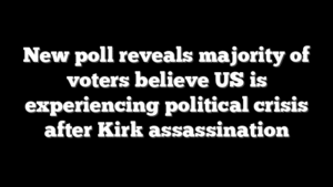 New poll reveals majority of voters believe US is experiencing political crisis after Kirk assassination