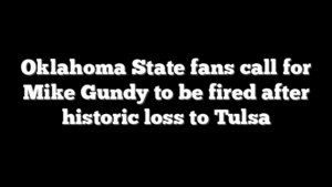 Oklahoma State fans call for Mike Gundy to be fired after historic loss to Tulsa