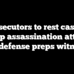 Prosecutors to rest case in Trump assassination attempt trial, defense preps witnesses