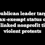 Republican leader targets tax-exempt status of CCP-linked nonprofit tied to violent protests