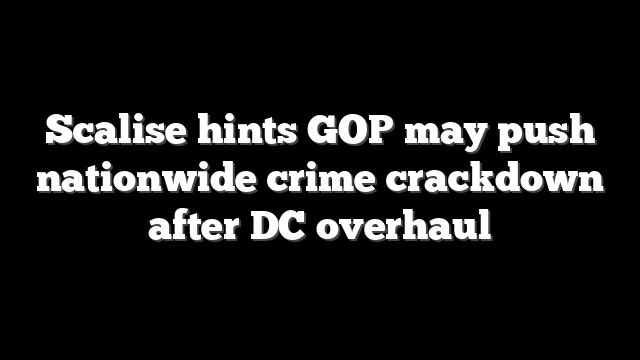 Scalise hints GOP may push nationwide crime crackdown after DC overhaul