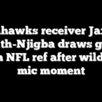 Seahawks receiver Jaxon Smith-Njigba draws glare from NFL ref after wild hot mic moment