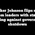 Speaker Johnson flips script on Dem leaders with staunch warning against government shutdown