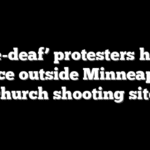 ‘Tone-deaf’ protesters heckle Vance outside Minneapolis church shooting site