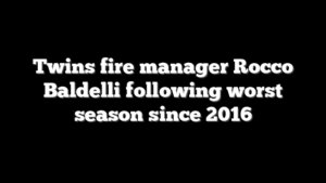 Twins fire manager Rocco Baldelli following worst season since 2016