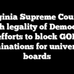 Virginia Supreme Court to weigh legality of Democrats’ efforts to block GOP nominations for university boards
