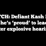 WATCH: Defiant Kash Patel says he’s ‘proud’ to lead FBI after explosive hearing