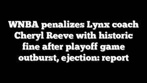 WNBA penalizes Lynx coach Cheryl Reeve with historic fine after playoff game outburst, ejection: report