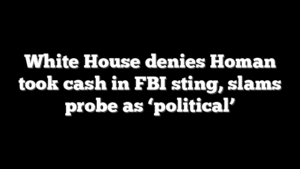 White House denies Homan took cash in FBI sting, slams probe as ‘political’