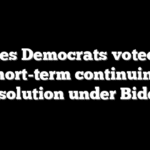 13 times Democrats voted for a short-term continuing resolution under Biden