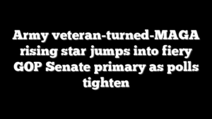 Army veteran-turned-MAGA rising star jumps into fiery GOP Senate primary as polls tighten