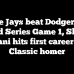 Blue Jays beat Dodgers in World Series Game 1, Shohei Ohtani hits first career Fall Classic homer